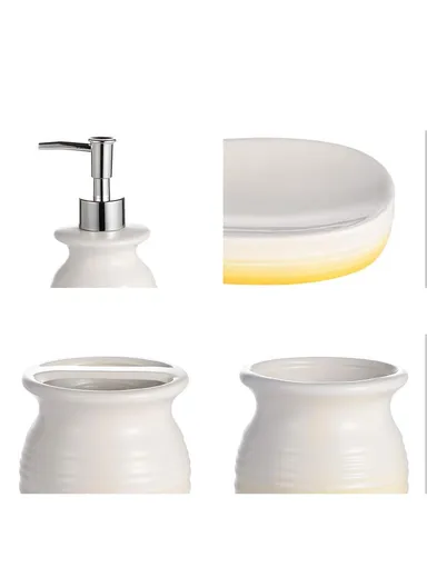 4Pcs Ceramic Bathroom Accessories Set JS170084