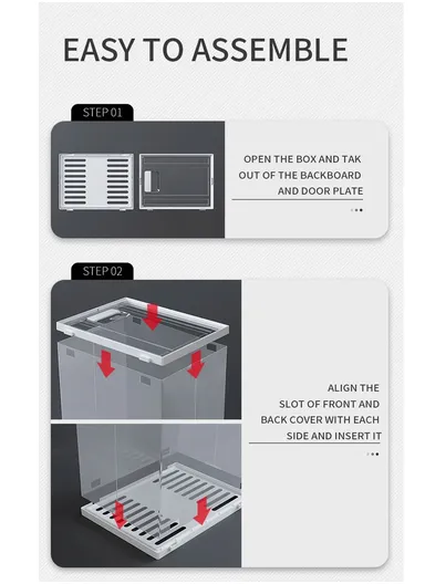 4 Pcs Clear-Door Stackable Shoe Boxes for Stylish Storage (W56 x D36 x H42) cm