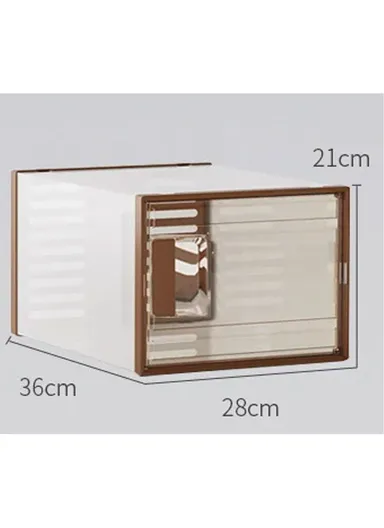 4 Pcs Clear-Door Stackable Shoe Boxes for Stylish Storage (W56 x D36 x H42) cm