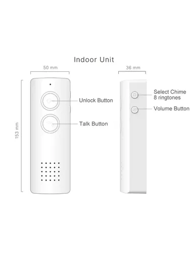 Wireless Home Intercom Speaking Listening 300M Range 2200mAh Advanced Waterproof Wireless Audio Intercom With Adjustable Volume &amp; Easy Installation RL-0518