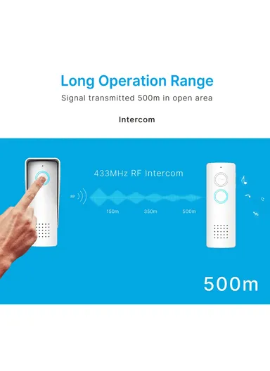 Wireless Home Intercom Speaking Listening 300M Range 2200mAh Advanced Waterproof Wireless Audio Intercom With Adjustable Volume &amp; Easy Installation RL-0518