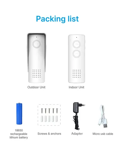 Wireless Home Intercom Speaking Listening 300M Range 2200mAh Advanced Waterproof Wireless Audio Intercom With Adjustable Volume &amp; Easy Installation RL-0518