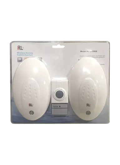1-Transmitter + 2-Receiver 100M Wireless Doorbell Battery Operated 100 Meters Block-Free Range RL-2R3920