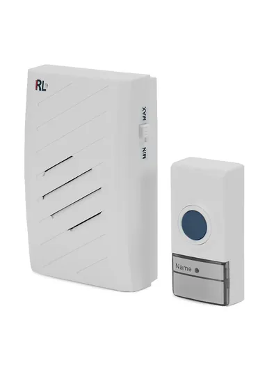 Wireless AC Doorbell: DC Battery Operated 1-Transmitter &amp; AC Operated 1-Receiver With 16 Chord Ringtones RL-3814