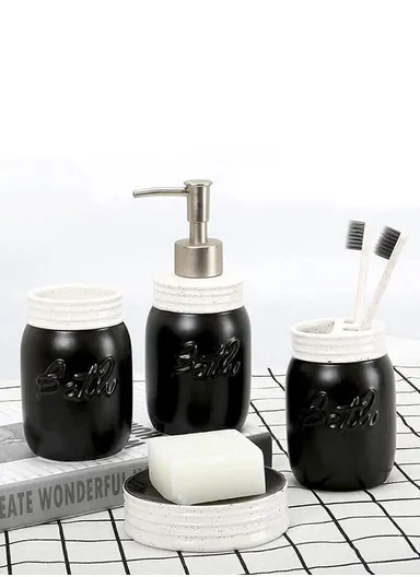 4Pcs Ceramic Bathroom Accessories Set JS170083