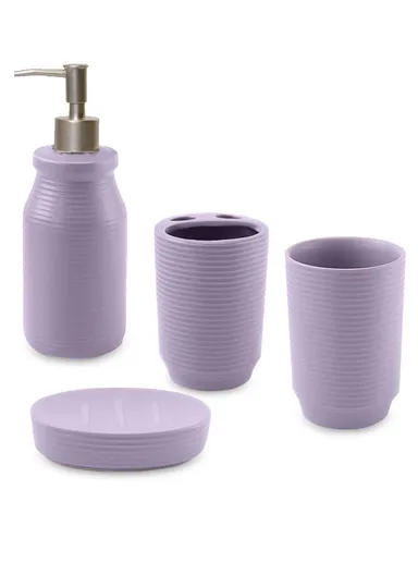 4 Pieces Ceramic Bathroom Accessories Set