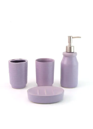 4 Pieces Ceramic Bathroom Accessories Set
