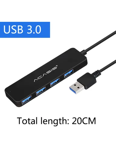 0.2m Cable 4 Ports USB3.0 Splitter Computer Laptop 5Gbps High Speed Transmission USB Hub AB3-L42