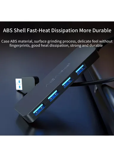 0.2m Cable 4 Ports USB3.0 Splitter Computer Laptop 5Gbps High Speed Transmission USB Hub AB3-L42