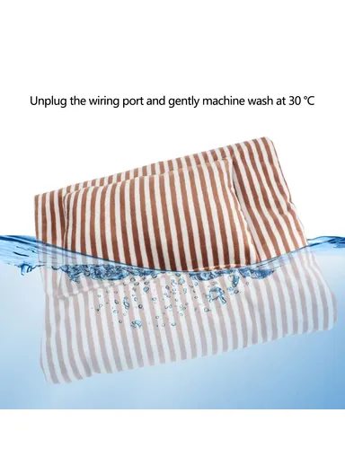 3-Gear USB Electric Heating Blanket Office Home Body Warm Heated Blanket Shawl With Hand Pocket -  Coffee