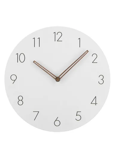 29cm MDF Wood Silent Non Ticking Wall Clock For Home Living Room Bedroom - Arabic Numeral