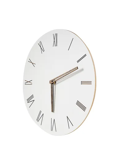29cm MDF Wood Silent Non Ticking Wall Clock For Home Living Room Bedroom - Roman Number