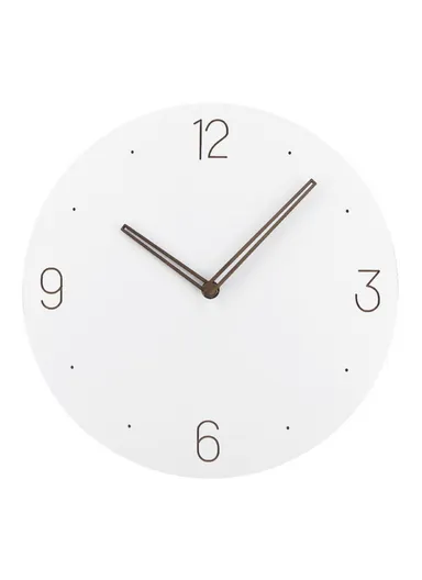 29cm MDF Wood Silent Non Ticking Wall Clock For Home Living Room Bedroom - Arabic Numeral With Dot