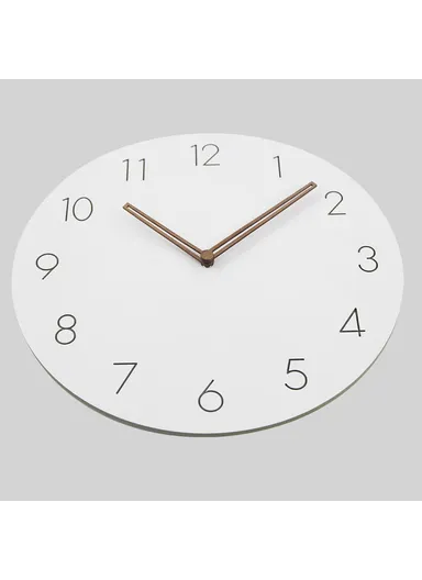 29cm MDF Wood Silent Non Ticking Wall Clock For Home Living Room Bedroom - Arabic Numeral With Dot