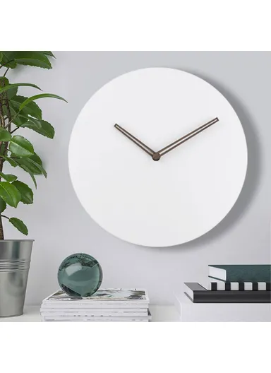 29cm MDF Wood Silent Non Ticking Wall Clock For Home Living Room Bedroom - No Number