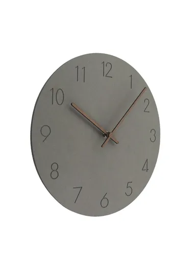 29cm Nordic Style Wall Clock Creative Round Silent Wooden Clock For Living Room Bedroom &amp; Kitchen (A Type) - Light Grey