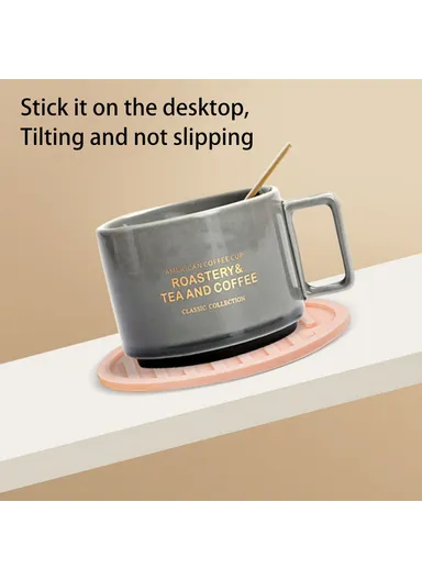 4Pcs Set Round Thick Silicone Drink Coaster Non-Slip Heatproof Cup Mug Pad Mat (D10 x H0.5)cm - Blue