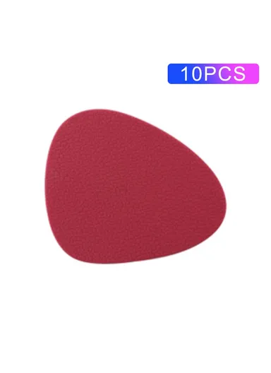 10Pcs Set Water Drop-shaped Desktop Cup Silicone Mat Dining Table Heat Insulation Pad (L12.5 x W11 x H0.11)cm - Red