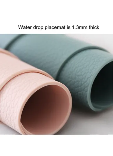 2-Pcs Desktop Silicone Dining Table Mat Heat Insulation Tableware Pad Set With Cup Mat - Pink