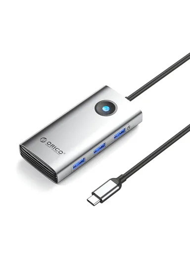 100W 6 in 1 Portable Docking Station 4K Video PD Charging Multifunctional Type-C Hub PW11-6P - Dark Grey