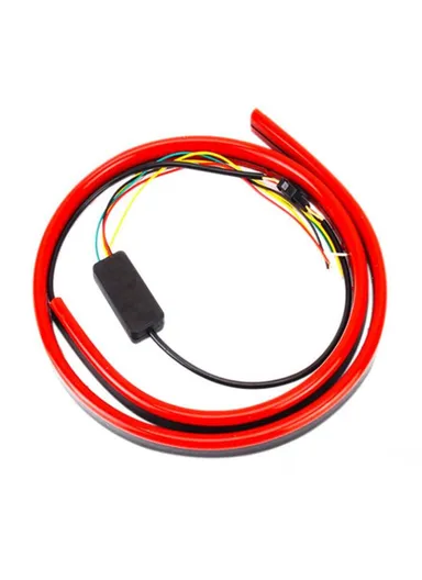 90cm PVC High Mount Car Brake Light Strip Rear Glass Decorative LED Lamp Flashing Warning Light (L90 xW1.2 x T0.9)cm
