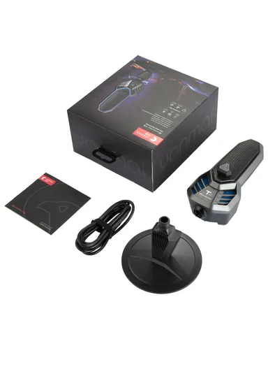 Condenser Microphone RGB Cardioid Wired Mic for Gaming Live Streaming T2