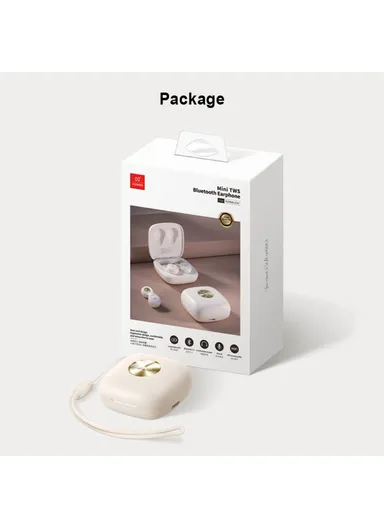 300mAh TWS Pendant Bluetooth Earphone Mini Portable Wireless Earbuds Support Sensitive Touch Control X19  - White
