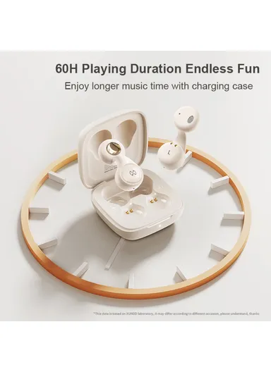 300mAh TWS Pendant Bluetooth Earphone Mini Portable Wireless Earbuds Support Sensitive Touch Control X19  - White