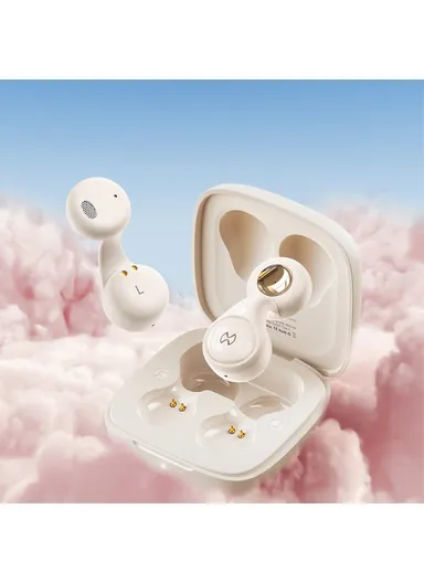 300mAh TWS Pendant Bluetooth Earphone Mini Portable Wireless Earbuds Support Sensitive Touch Control X19  - White