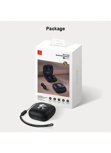 300mAh TWS Pendant Bluetooth Earphone Mini Portable Wireless Earbuds Support Sensitive Touch Control X19  - Black