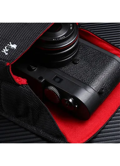 Waterproof Canvas Camera Bag for Sony Canon Nikon Accessory Storage Pouch Sleeve Protection Case (L9 x W11 x H14)cm