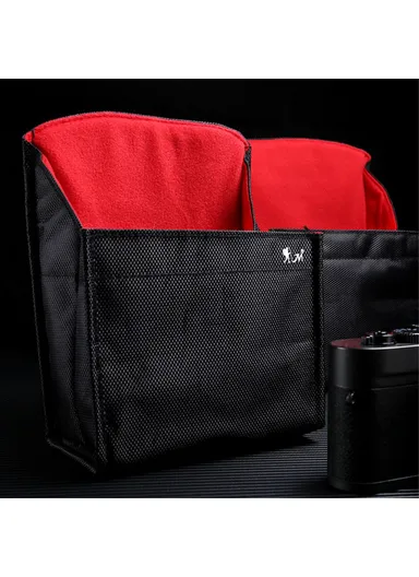 Camera Bag Waterproof Scratch-resistant Canvas Storage Pouch For Sony Canon Nikon Leica (L10.5 x W13.5 x H17)cm