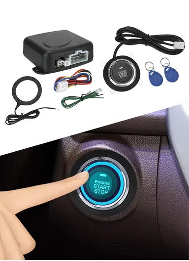 12V Car Alarm Security Start Stop Button Keyless Entry System Remote Engine Starter RFID Anti-Theft Tracker GY902C