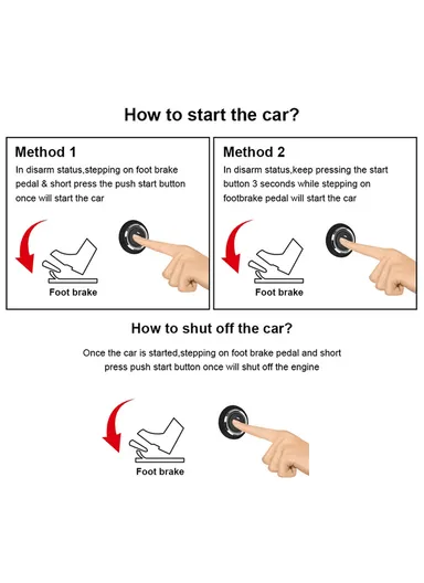 12V Car Alarm Security Start Stop Button Keyless Entry System Remote Engine Starter RFID Anti-Theft Tracker GY902C