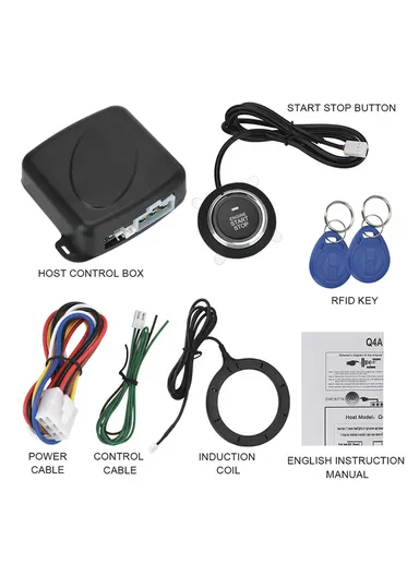 12V Car Alarm Security Start Stop Button Keyless Entry System Remote Engine Starter RFID Anti-Theft Tracker GY902C