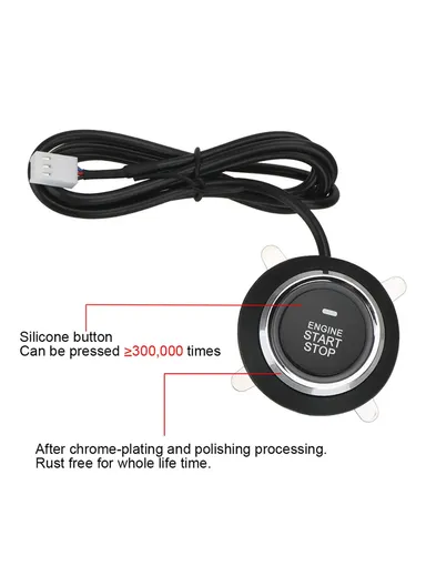 12V Car Alarm Security Start Stop Button Keyless Entry System Remote Engine Starter RFID Anti-Theft Tracker GY902C