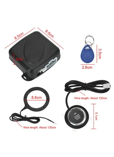 12V Car Alarm Security Start Stop Button Keyless Entry System Remote Engine Starter RFID Anti-Theft Tracker GY902C