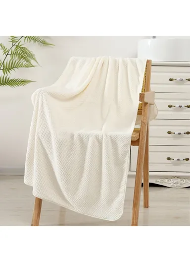 70x140cm Bath Coral Velvet Skin-Friendly Towel Thickened Soft Water Absorption Quick-dry - Beige