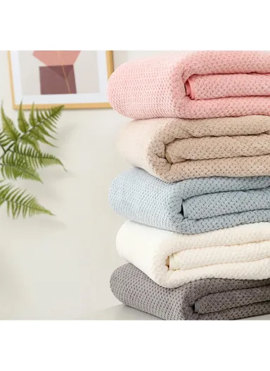70x140cm Bath Coral Velvet Skin-Friendly Towel Thickened Soft Water Absorption Quick-dry - Beige