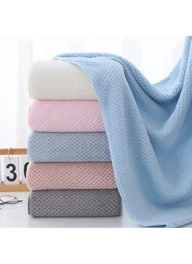 70x140cm Bath Coral Velvet Skin-Friendly Towel Thickened Soft Water Absorption Quick-dry - Beige