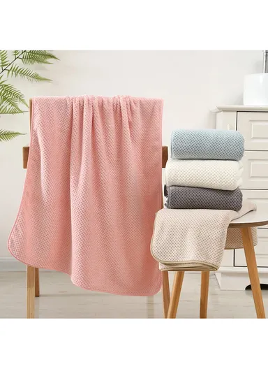 70x140cm Bath Coral Velvet Skin-Friendly Towel Thickened Soft Water Absorption Quick-dry - Beige