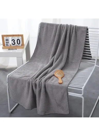 70x140cm Bath Coral Velvet Skin-Friendly Towel Thickened Soft Water Absorption Quick-dry - Beige