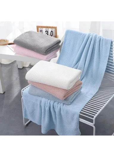 70x140cm Bath Coral Velvet Skin-Friendly Towel Thickened Soft Water Absorption Quick-dry - Beige