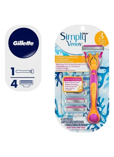 Gillette Venus Simply3 Women's Disposable 4 Razors