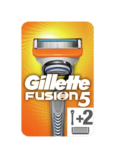 Gillette Fusion 5 Manuel Razor Handle With 2 Blade Refills For Men