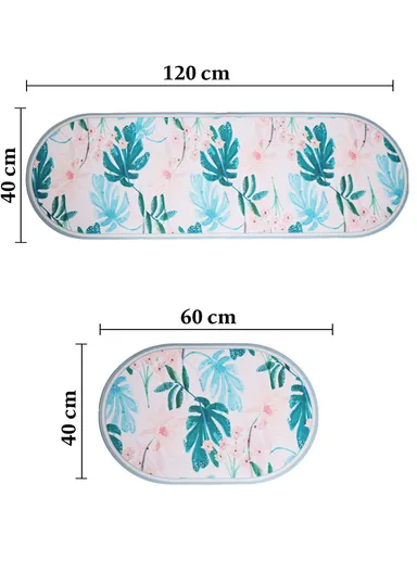 2PCS Polyester Anti-Slip Kitchen Mat Set (L40 x W60 x T0.35)cm &amp; (L40 x W120 x T0.35)cm