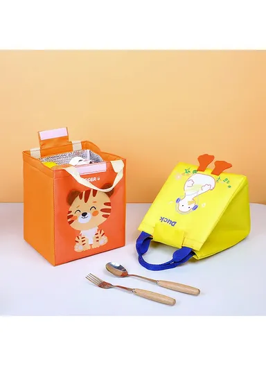 Cute Portable Lunch Bag For Kids That Can Be Used In School &amp; Picnic (L22 x W20 x H14)cm 