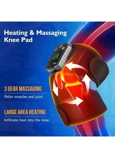 1-Pcs Rechargeable 4000mAh Diving Fabric Electric Heating Massager Knee, Elbow &amp; Shoulder Hot Compress Physiotherapy Instrument 