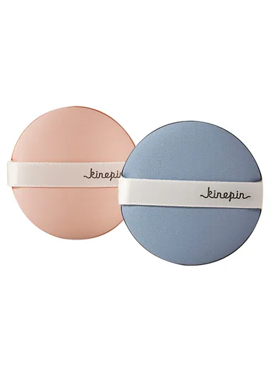 2Pcs Dual Use Wet &amp; Dry Makeup Sponge Powder Puff (D5.5 x T0.6)cm - J1115 Round / Pink+Blue