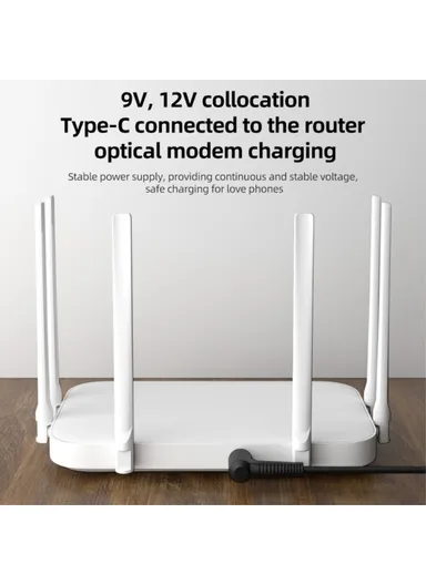 150cm 4.0x1.7mm Elbow DC to Type-C Converter Cable PVC Wrapping 12V Power Adapter Cord